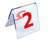 Porte-numéros de table, Numéros de table 21-60 Tente acrylique rouge 3,1 x 2,7, pouces(45981)