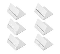 Porte-numéros de table, paquet de 6, conception en forme de L | Présentez des marque-places et des photos avec ces supports en forme de L pour les mariages et les fêtes au restaurant.