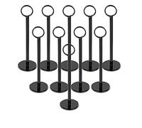 Porte-numéros de table Porte-mémo clip, Lot de 10 porte-cartes de table, porte-numéro de table de mariage noir, cartes de table for mariages, restaurants et fêtes, hauteur 100mm-305mm(Height 150mm)