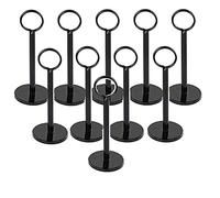Porte-numéros de table Porte-mémo clip, Lot de 10 porte-cartes de table, porte-numéro de table de mariage noir, cartes de table for mariages, restaurants et fêtes, hauteur 100mm-305mm(Height 100mm)