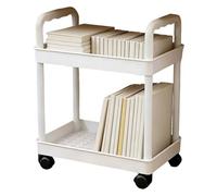 Porte-objets avec roulettes - Support de cuisine à 2 niveaux avec roues, porte-objets | Il garantit une excellente résistance à la pression et à la maison, cuisine, salle de bain, garde-manger,