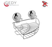 Porte-objets d'angle pour douche et baignoire avec ventouse - GEDY HO80