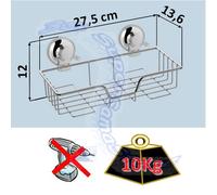 Porte-objets douche baignoire avec fixation par ventouses - GEDY HO20