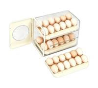 Porte-oeufs | Distributeur d'œufs coulissant transparent pour réfrigérateur | Organisateur de tiroir à piste inclinée, roule automatiquement les œufs l', comptoir approprié, boulangerie, cuisin