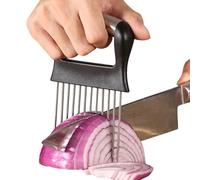Porte-oignon pour trancher, assistant pour trancher les aliments - Porte-hachoir pour légumes de cuisine au citron, outil multifonction pour trancher les aliments pour trancher les oignons, les