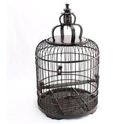 Porte-Oiseaux Affichage Cage à Oiseaux Suspendue dôme Rond en Bois de Santal Fait à la Main grive Cage à Oiseaux étourneau Cage à Oiseaux Cages pour Animaux(B)