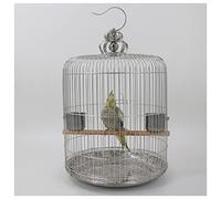 Porte-Oiseaux Cage à Oiseaux en Acier Inoxydable Tasse for Animaux de Compagnie Suspendue Ronde for Perroquet canari Noir Phoenix Pivoine Perruche Cage Cages pour Animaux