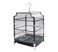 Porte-Oiseaux Grande Cage à Oiseaux en Fer forgé for Perruche, canari, Pinson, Perroquet, Cage à Oiseaux de Voyage Cages pour Animaux