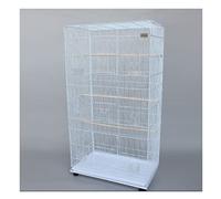 Porte-Oiseaux Grande Cage à Perroquet Cage à Oiseaux Domestique Pigeon Perruche Cage d'alimentation adaptée for l'alimentation des Oiseaux, canari, Perruche, Oiseaux d'amour Cages pour Animaux(White)