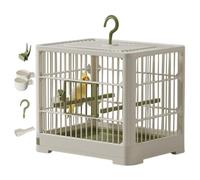 Porte-oiseaux pour - Cage de voyage portable avec perche, plateau amovible et poignée à crochet pour perruches | Transport facile Cage à oiseaux pour le transport d'oiseaux, idéal pour les petits