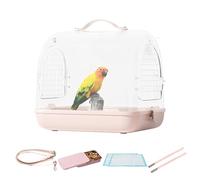 Porte-oiseaux - Sac à dos portable transparent pour animaux de compagnie - Sac à dos Bird - Sac de transport amovible et respirant - Accessoire de voyage pour conures Shotet Lovebirds 25,4 x 20,66 x