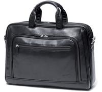 Porte-ordinateur Gérard Henon Gentleman en Cuir de Vachette lisse souple GH 2682 - Noir Noir