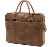 Porte-ordinateur Gérard Henon Outland en Cuir de Vachette vieilli pleine fleur GH 8380 - Fauve Marron