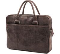 Porte-ordinateur Gérard Henon Outland en Cuir de Vachette vieilli pleine fleur GH 8380 - Marron Marron