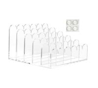 Porte-organisateur De Bureau - 5 Compartiments Des Organisateurs De Fichiers Acryliques Effacés Pour Le Stockage De Bureau, Tri De Courrier Avec Rack À Fentes Verticales, Support De Document Pour L'éc