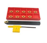 Porte-outil de tour CNC SDNCN0808K07 8 x 125 mm + insert en carbure DCMT070204 DCMT21.51