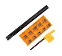 Porte-outil de tournage interne S12M S14N S16Q S20R S25S -SCLCR09 + 10 pièces CCMT09T304, Kit d'outils de tournage avec insertion en carbure, 1 pièce(CCMT09T304 DY9030,S20R-SCLCR09)