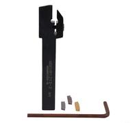 Porte-outil industriel pour rainurage CNC MGEHR1212-2 avec 3 inserts en carbure MGMN200, compatible avec l'acier inoxydable et les matériaux non ferreux, main droite