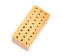 Porte-Outils Artisanal | Support Portable En Bois À 30 Trous - Outils D'Estampage Pour Cuir | Pour machiniste, travail du bois, réparation électrique, électronique, bijouterie, sculpture