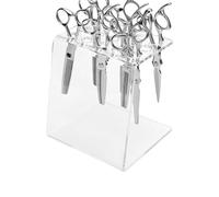 Porte-outils de barbier en acrylique - Support de rangement pour ciseaux à cheveux | Design transparent - Accessoires pour coiffeur professionnel, barbier, maison et salon