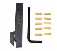 Porte-outils de barre d'alésage 16 mm MGEHR1616-2 avec inserts en carbure MGMN200-G, construction en alliage d'acier pour semi-finition et finition, compatible avec tours CNC et tournage manuel