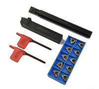 Porte-outils de tour complet et 12 inserts de filetage interne pour diverses applications d'usinage