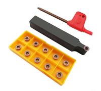 Porte-outils de tour en métal SRDPN1616H08 avec inserts RPMT08T2 et clé T15 pour haute performance