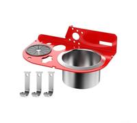 Porte-outils échelle avec seau, supports et multi-trous (lot de 4) | Chariot à outils échelle avec seau et porte-foret multi-trous 40 mm, pour la plupart des échelles, rouge, 20 × 15 × 15 cm