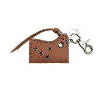 Porte-outils élégant avec rivets métalliques, accessoire punk moderne pour clés et petits objets | Organisateur pour hommes, femmes, adolescents, amis, couples, membres de la famille, marron, Refer to