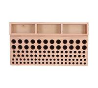 Porte-outils en cuir avec 3 grilles et 98 trous, rack à outils en bois pour la maroquinerie, support de rangement pour outils de travail du cuir en hêtre, adapté aux tampons,