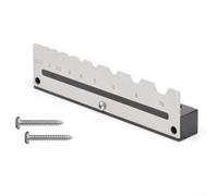 Porte-outils hexagonal compact pour 9 clés hexagonales de 1,5 mm à 10 mm en alliage d'aluminium argenté et support mural ou support en acier inoxydable avec vis incluses Organiseur pour mécaniciens