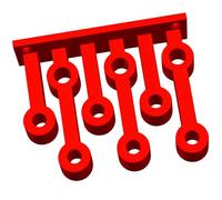 Porte-outils imprimé 3D, design modulaire, rouge F | Conçu pour un accès rapide et une organisation claire. Convient pour le domaine et l'éducation