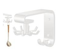 Porte-outils pivotant à 360° - Support de crochet de cuisine en acier inoxydable, récipient flexible à suspendre | organisateur multifonction pour ustensiles de cuisine, accessoire de durabilité