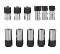 Porte-outils pour arbre moteur compatible CNC avec tige étendue et pince de serrage ER11, 16, 20A (ER16A-10 mm)