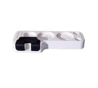 Porte-outils pour café expresso avec base antidérapante et porte-filtre, support de brosse et écran de rangement pour barres de café (blanc)