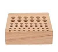 Porte-outils pour la maroquinerie, support en bois pour outils de poinçonnage avec 46 trous de différentes tailles, étagère en bois de hêtre pour outils de maroquinerie : tampons,