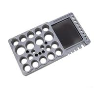 Porte-outils RC en alliage d'aluminium avec plateau à vis magnétique et jauges de mesure pour l'entretien de voiture télécommandée (argenté)