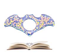 Porte-page Batbook - Support côté poing pour lire - Côté doigt de livre - Support en forme de chauve-souris - Livre ouvert - Mark, pages mignonnes du livre - Support latéral plat - Bibliothèque et
