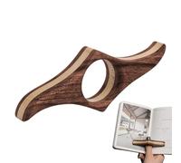 Porte-Page De Livre en Bois - 9,5x3,8 Cm Anneau De Pouce Marron en Noyer, Accessoire De Lecture Rustique, Outil Portable Léger, Ajustement Du Doigt Confortable | Handy Book Page Holder for Home Librar