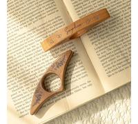 Porte-page Personnalisé en Bois - Idée Cadeau pour Lecteurs et Bibliophiles (Fleurs de naissance)