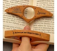 Porte-page Personnalisé en Bois - Idée Cadeau pour Lecteurs et Bibliophiles (Un livre par jour éloigne la réalité)