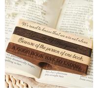 Porte-page personnalisé en bois pour mari ou femme, cadeau de Noël pour les amateurs de livres (B)