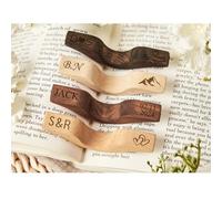 Porte-page personnalisé pour la lecture, épandeur de page en bois, accessoires de livres, cadeaux pour amateurs de livres, cadeau d'anniversaire, cadeau de lecteur (beige)