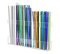 Porte-Pailles En Acrylic | Rangement Pour Pailles Et Ustensiles - Organisateur De Porte-Couverts Pour De Placard Cuisine Avec Compartiment Cuillères Longues Et Bagettes