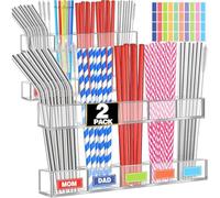 Porte-Pailles Pour Porte De Placard - Organisateur de Pailles Alimentaires en Acrylique pour Armoire de Cuisine | Rangement Gain De Place Pour Cuillères Baguettes Bâtonnets Mélangeur Café Bar