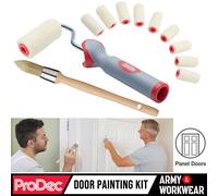 Porte Panneau Peinture Kit Brillant Pile Micro Rouleau (X 10) & Cadre Anse