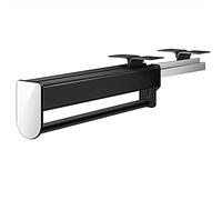 Porte Pantalon Coulissant 30cmx11.5cm Porte-Pantalons Extensible Alliage D'aluminium Rack À Pantalons Extensibles Portance Élevée Garde-Robe Extractible Base Épaissie Porte Cintre Coulissant Noir(50cm