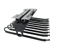 Porte-pantalon extensible pour penderie, porte-pantalon extensible en aluminium pour lit simple ou lit double, avec mousse antidérapante, solution peu encombrante pour les cabines, armoires et