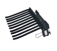 Porte-pantalons coulissant à montage latéral - 10 bras réglables, tringle de rangement extensible pour placard, solution de rangement pour pantalons à double rangée pour petits espaces, fini
