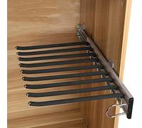 Porte-pantalons coulissant et extensible avec tige de flocage antidérapante, solution de rangement coulissante pour vêtements, organiseur latéral pour foulards, serviettes et cravates (insta